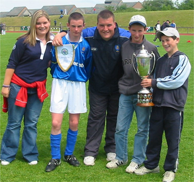 Celebration with Kennedy Cup University of Limerick 2003